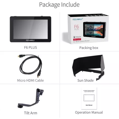 FEELWORLD F6 Plus: Moniteur Tactile 5.5 4K pour Caméra DSLR - Précision et Contrôle!